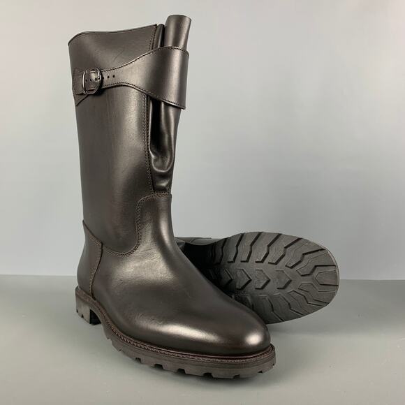 PAUL STUART Size 8 Brown Solid Leather Pull On Boots - Picture 5 of 10